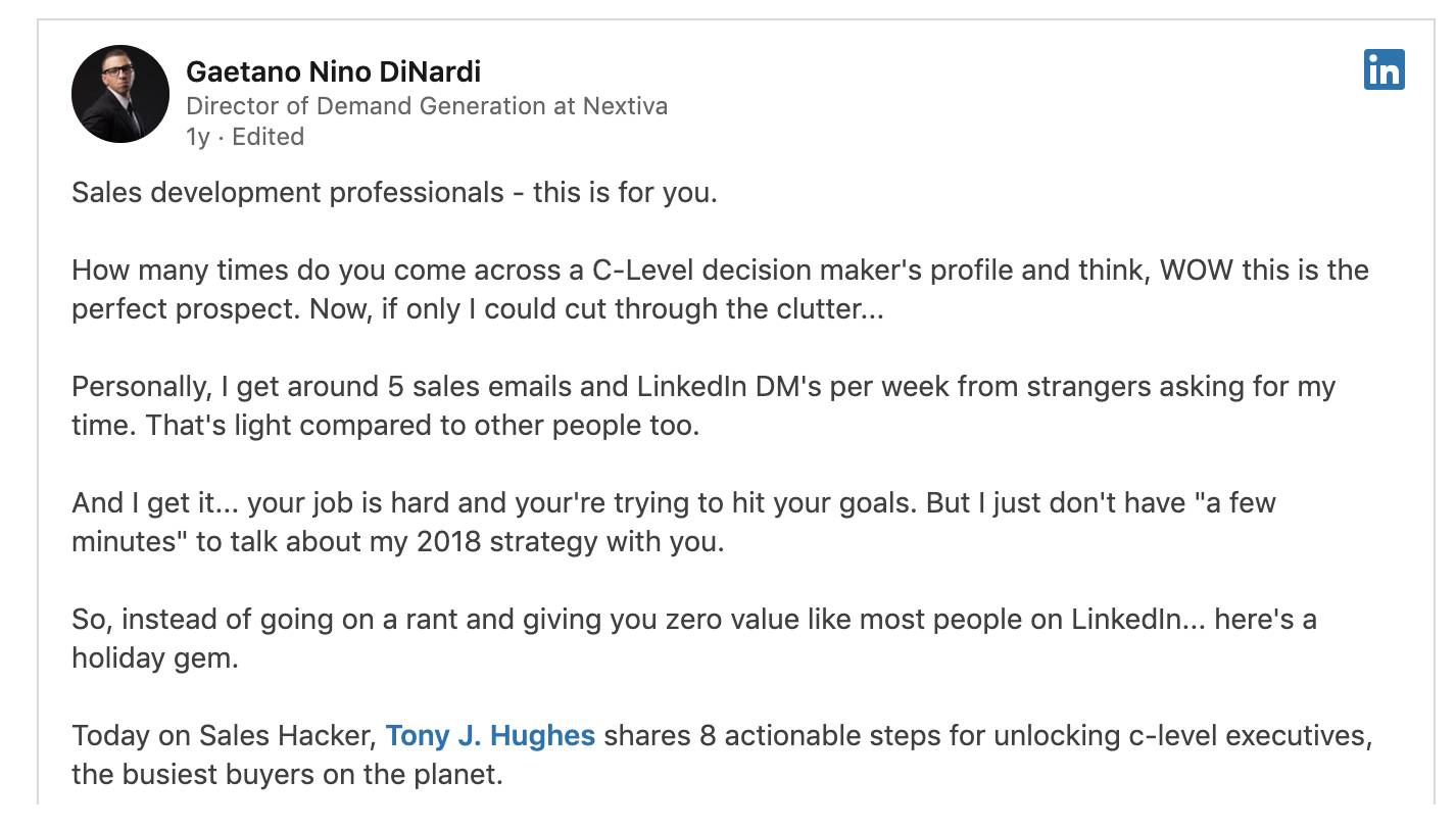 Consultative Selling Example