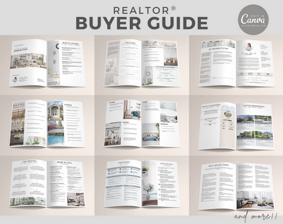 Real estate guides sample layout