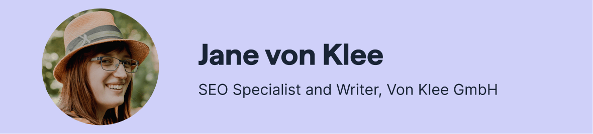 Blog Author Jane von Klee