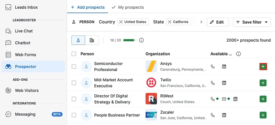  SaaS Sales Pipedrive Prospector