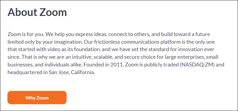 Zoom Unique Selling Proposition